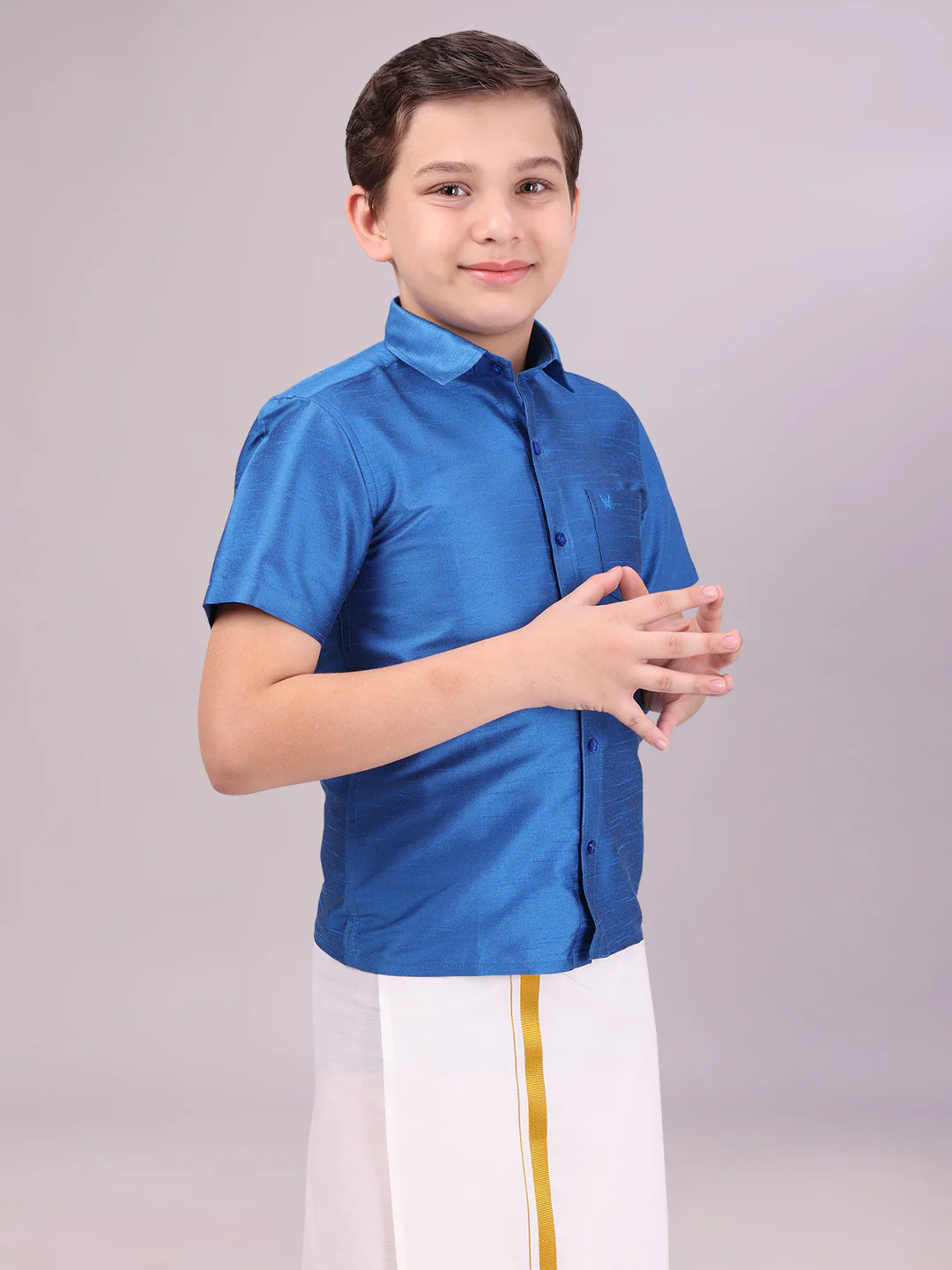 Boys Blue Colour Half Sleeves Shirt Intense Boy - Image 2