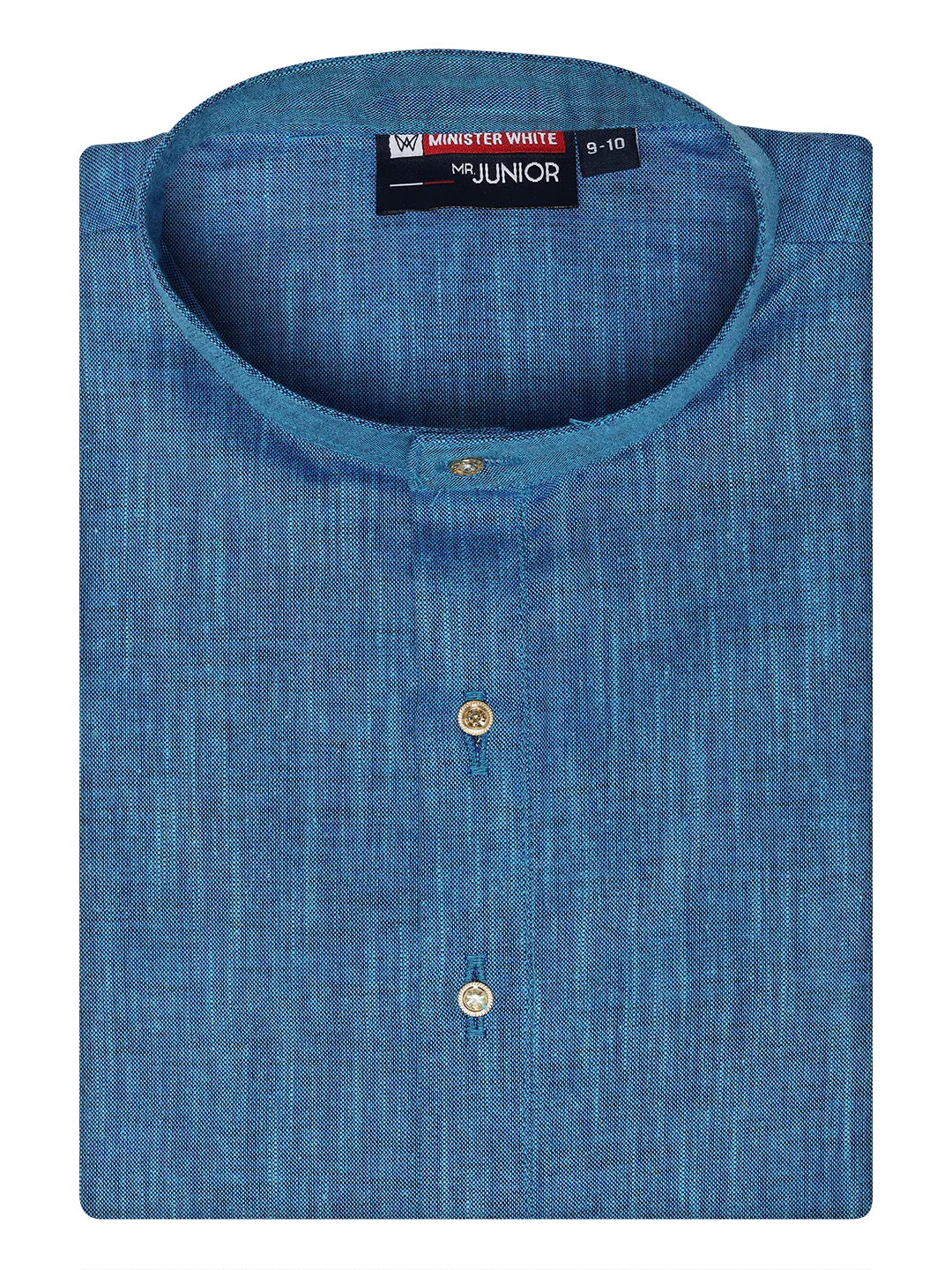 Boys Cotton Blue Kurta with Matching Border Dhoti Combo Honest Boy - Image 6