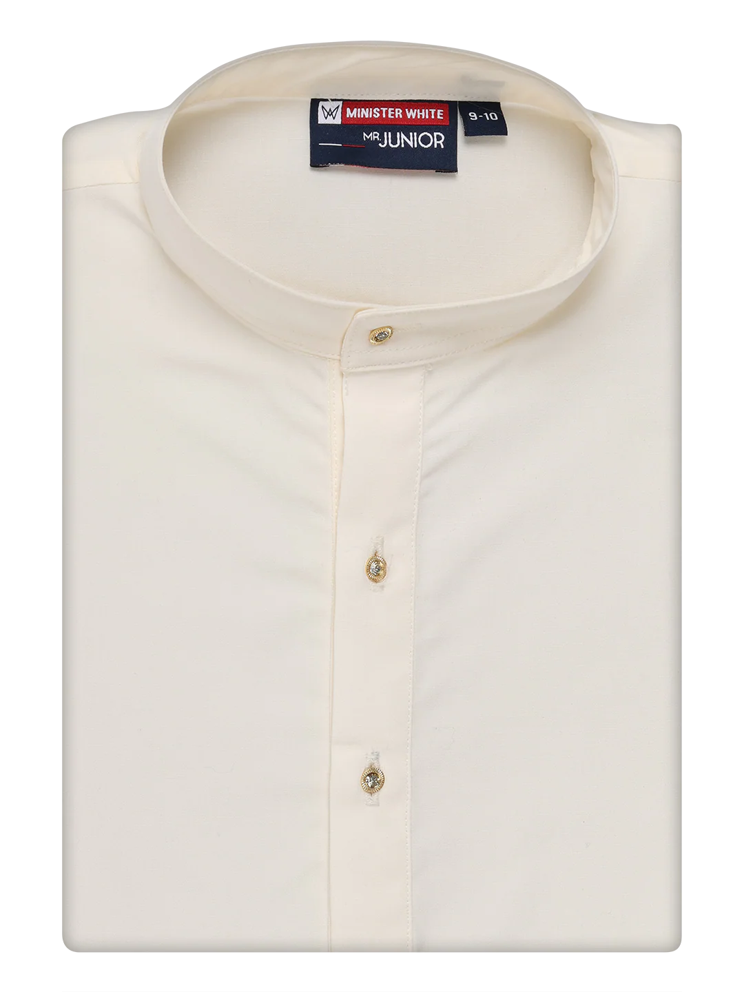 Boys Cotton Cream Kurta Readymade Panchakacham Towel Combo with Gold Jari Border Champak - Image 4