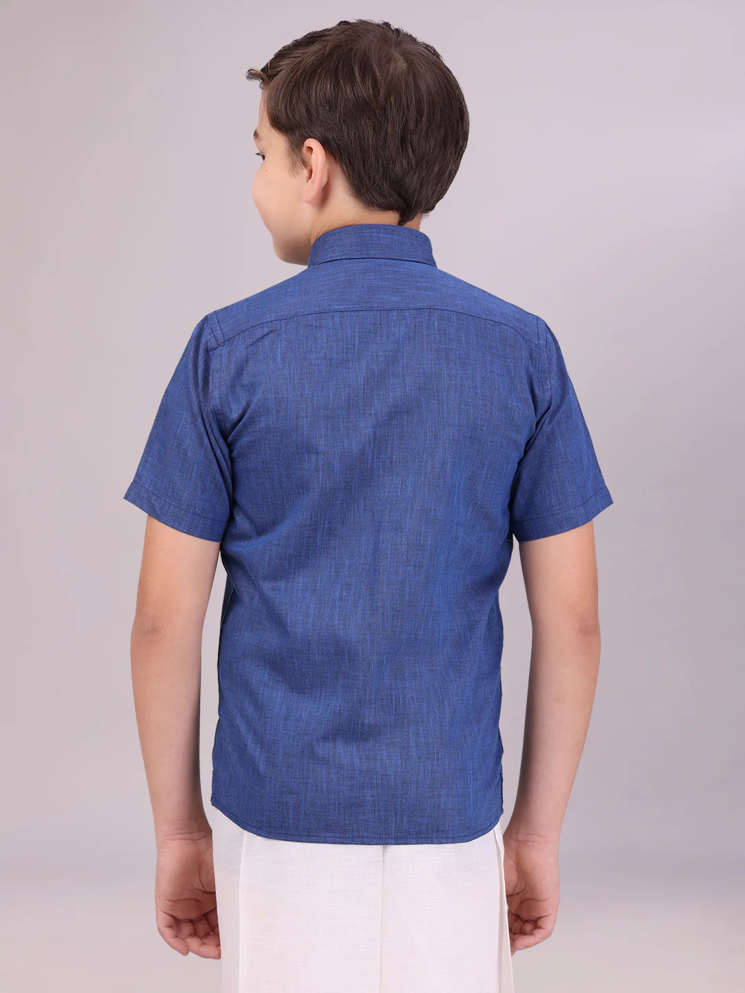 Boys Cotton Inic Blue Colour Half Sleeves Shirt Friendly Boy - Image 4