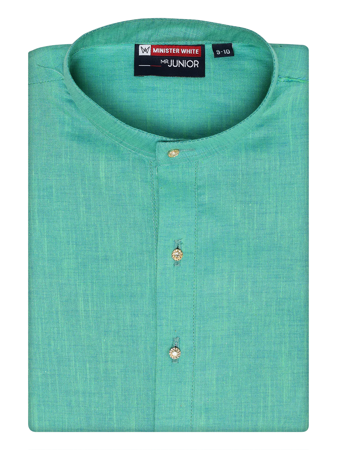 Boys Cotton Mint Blue Kurta with Matching Border Dhoti Combo Honest Boy - Image 6