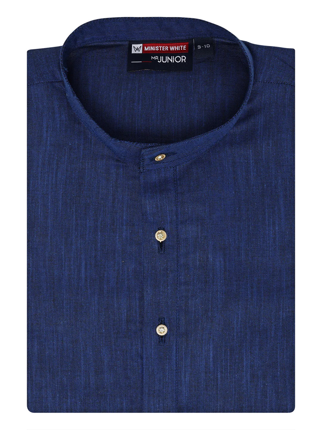 Boys Cotton Dark Blue Kurta with Matching Border Dhoti Combo Honest Boy - Image 6