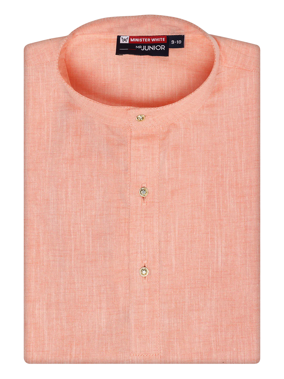 Boys Cotton Peach Kurta with Matching Border Dhoti Combo Honest Boy - Image 6