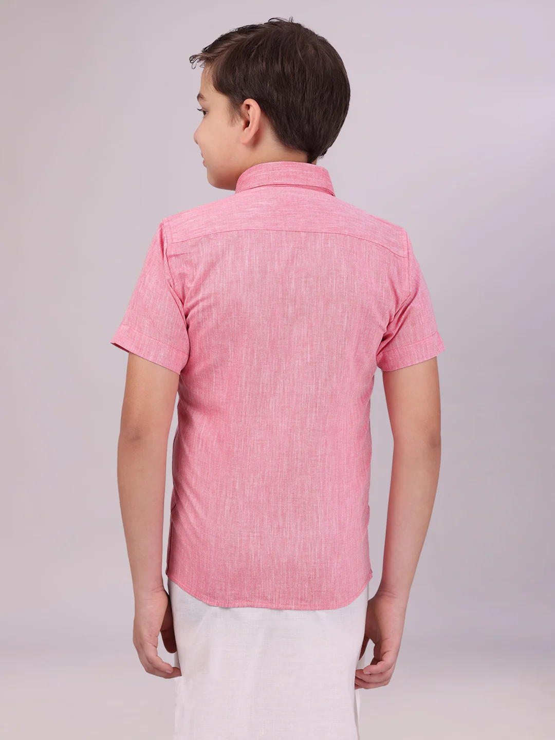 Boys Cotton Pink Colour Half Sleeves Shirt Friendly Boy - Image 4