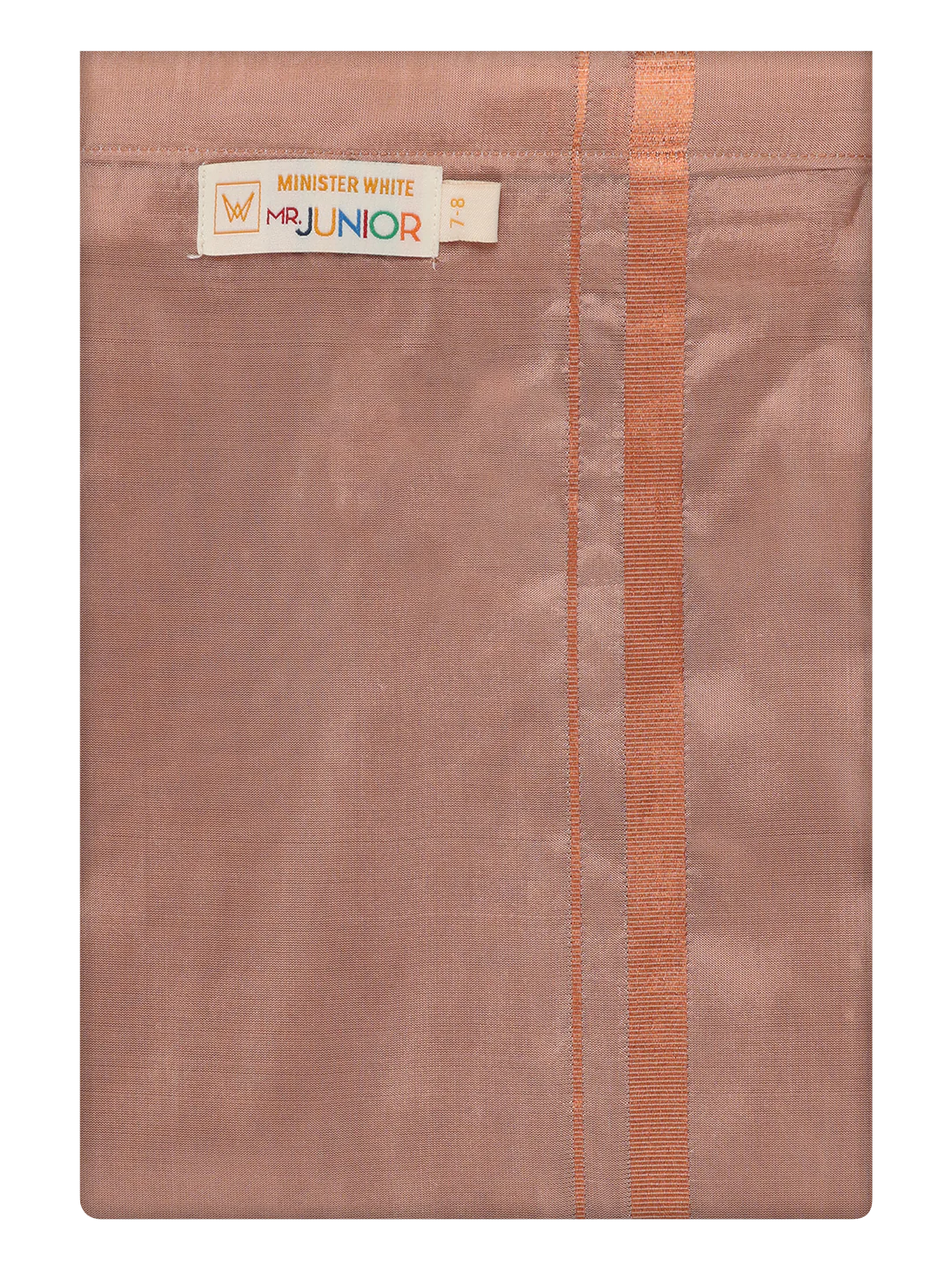 Boys Dark Copper Matching Art Silk Shirt and Flexi Dhoti Combo Poppins - Image 3