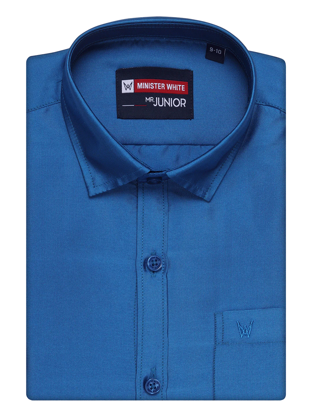 Boys Dupion Satin Blue Colour Half Sleeves Shirt Happy Boy - Image 5