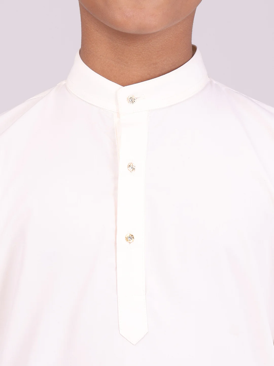 Cotton Cream Full Sleeves Kurta Gifted Boy - Image 5