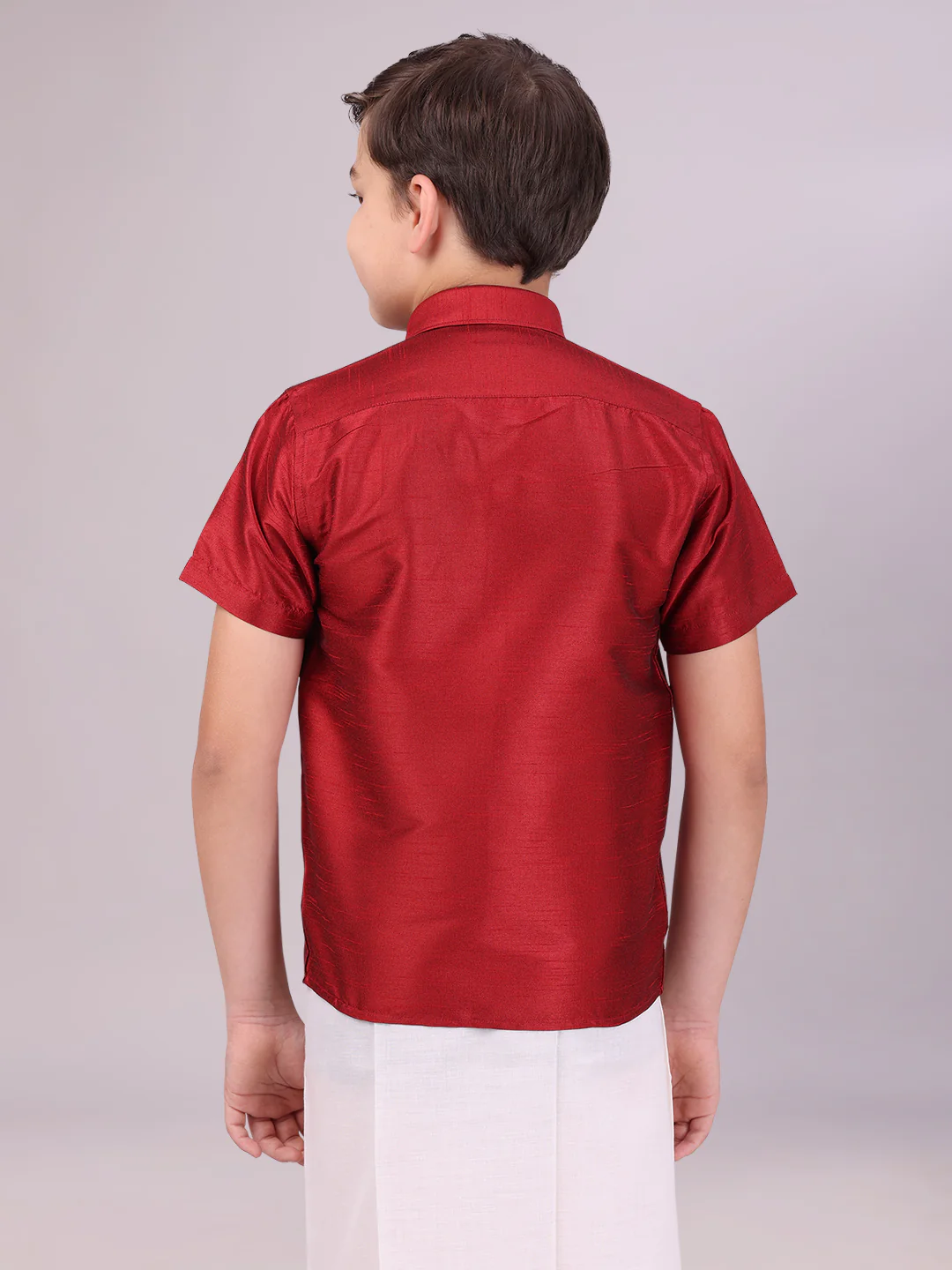 Boys Dark Brown Colour Half Sleeves Shirt Intense Boy - Image 4