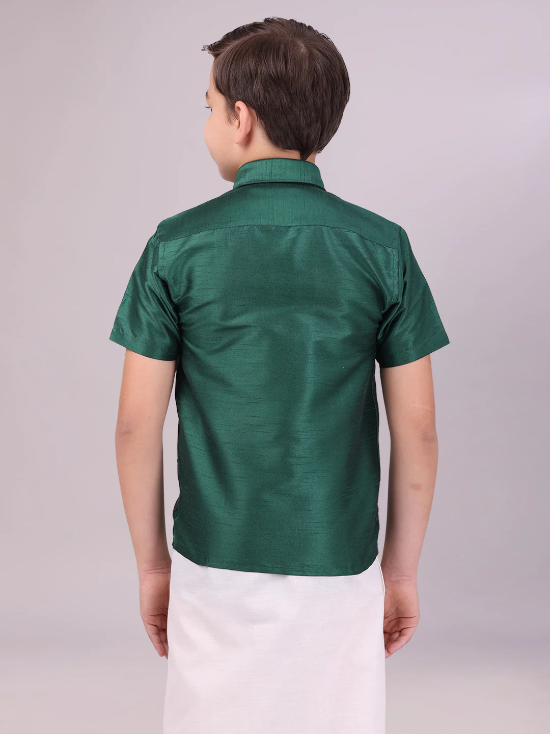 Boys Dark Green Colour Half Sleeves Shirt Intense Boy - Image 4