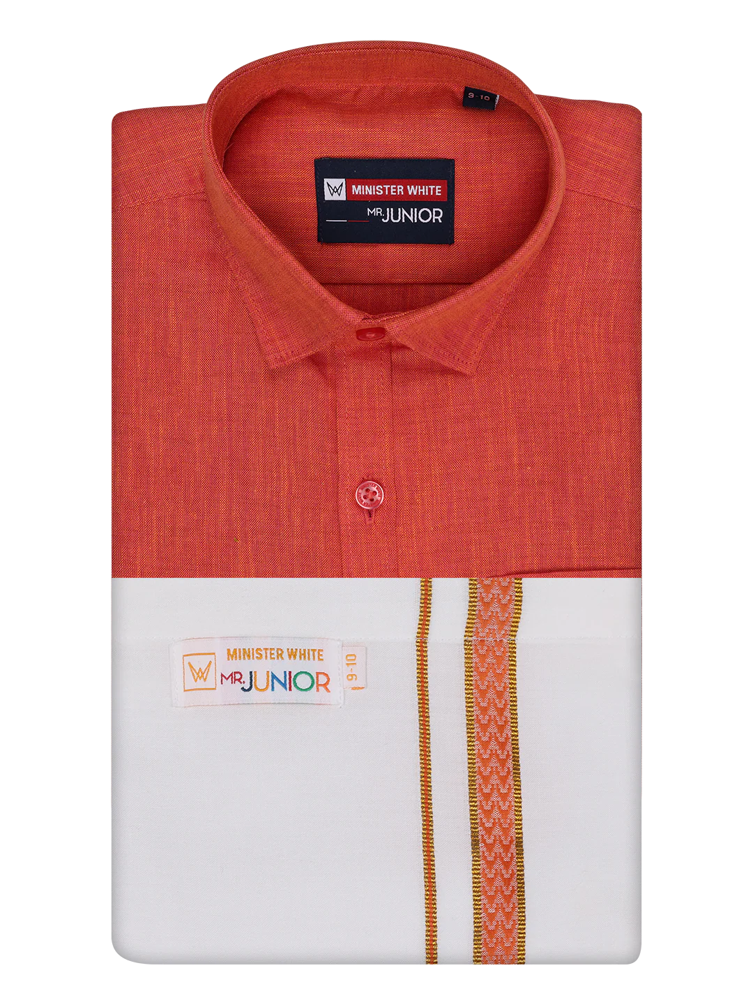 Boys Matching Half Sleeves Shirt with Flexi Dhoti Combo Dark Pink Polite Boy - Image 5