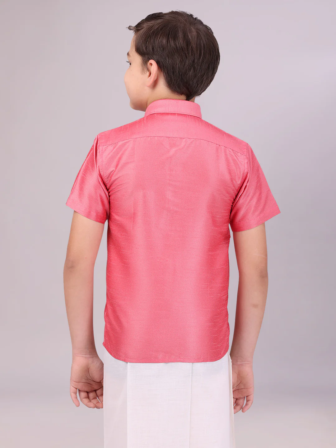 Boys Dark Pink Colour Half Sleeves Shirt Intense Boy - Image 4