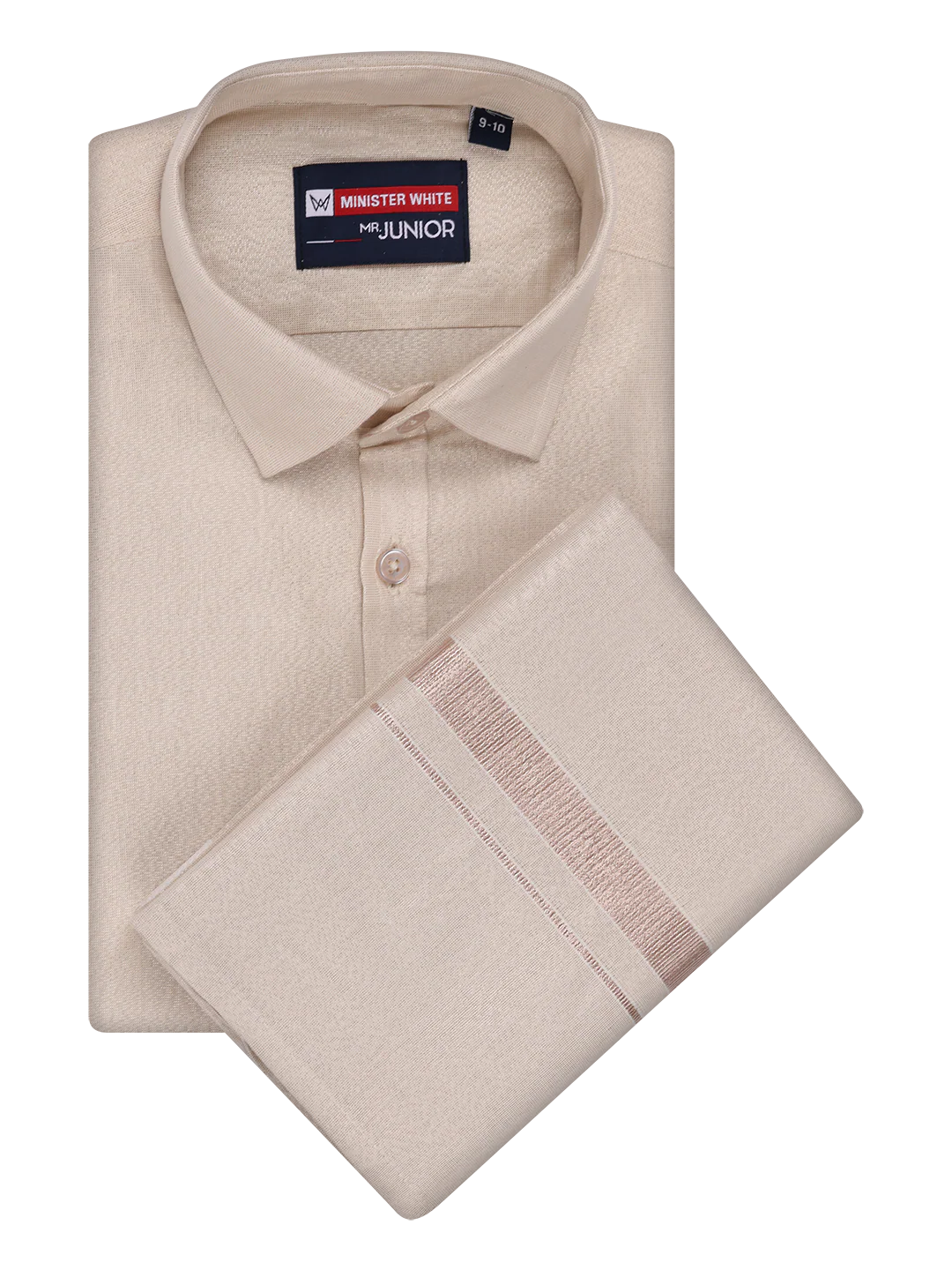 Boys Tissue Almond Colour Shirt with Dhoti Combo Ambitious Boy - Image 8