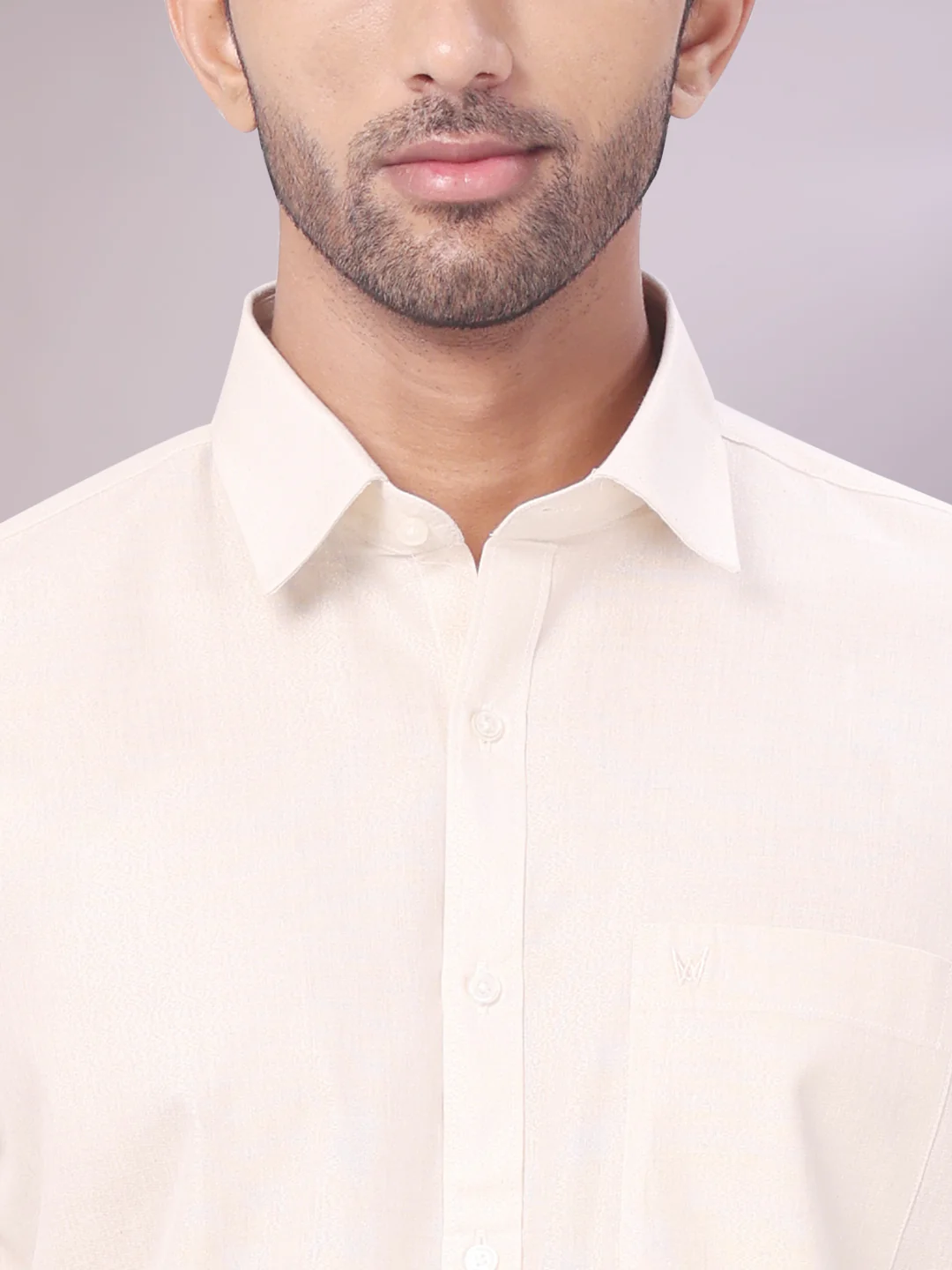Mens Tissue Beige Colour Dhoti Shirt Wedding Combo Maverick - Image 5