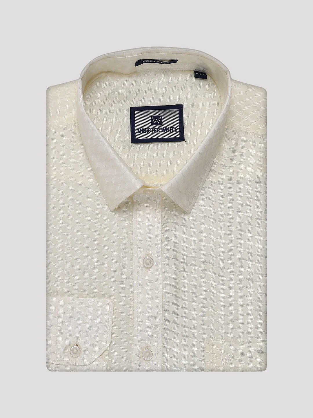 Men's Art Silk Cream Full Sleeves Shirt with 4" Copper Jari Border Dhoti Combo Nautica - Image 8