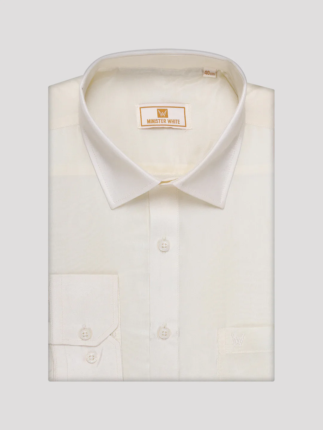 Men's Art Silk Cream Full Sleeves Shirt with 70k Gold Jari Border Flexi Dhoti Combo Finesse - Image 2