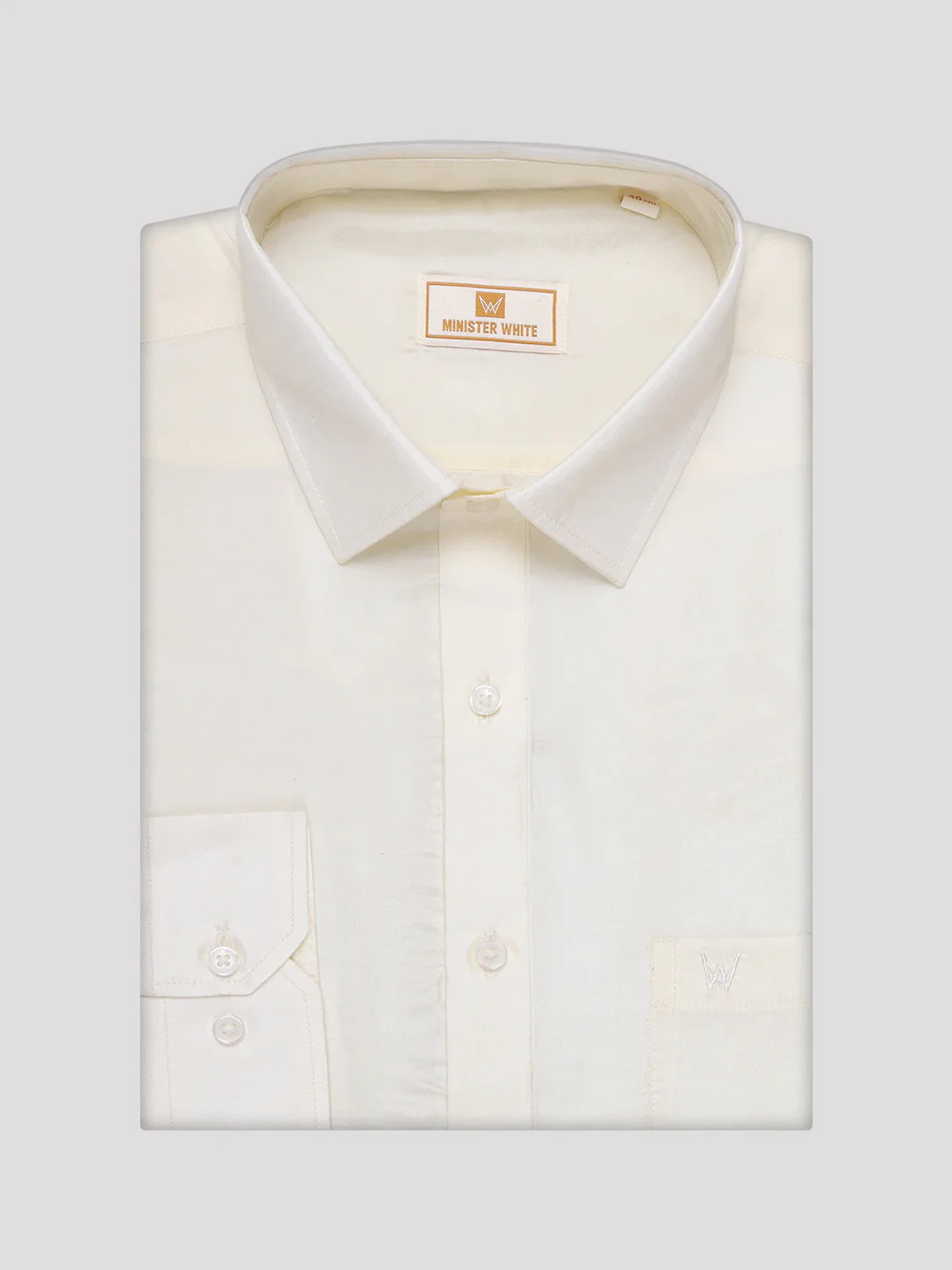 Men's Art Silk Cream Full Sleeves Shirt with Copper Jari Border Dhoti Combo Finesse - Image 8