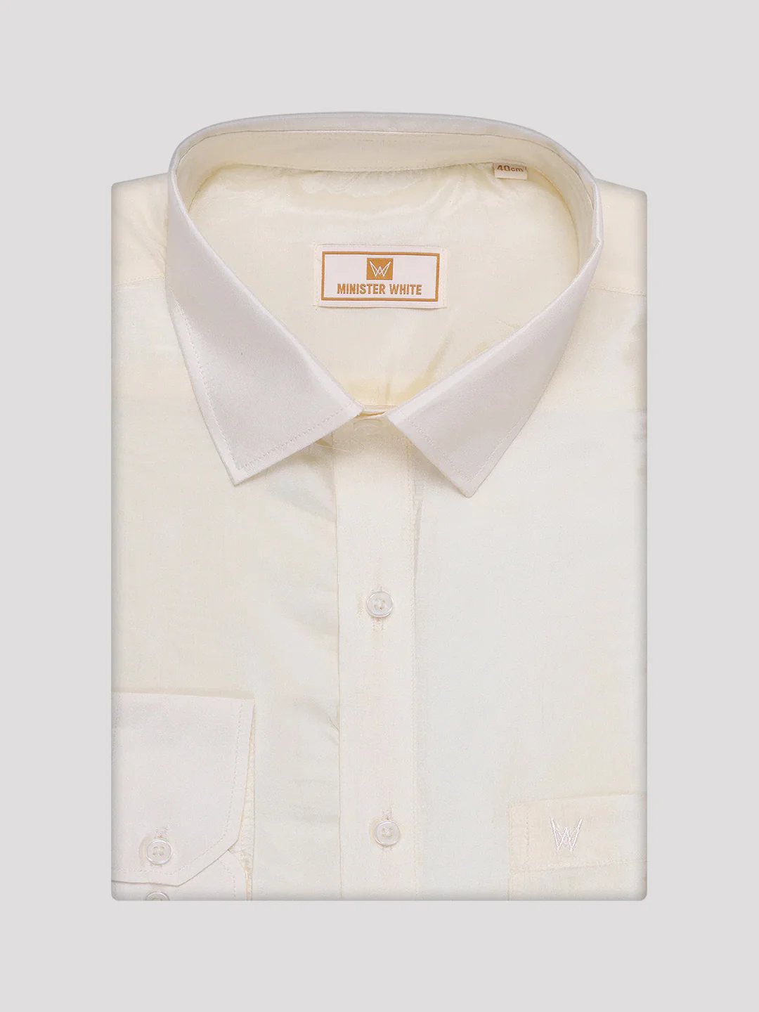 Men's Art Silk Cream Full Sleeves Shirt with Fancy Jari Border Flexi Dhoti Combo Finesse - Image 2