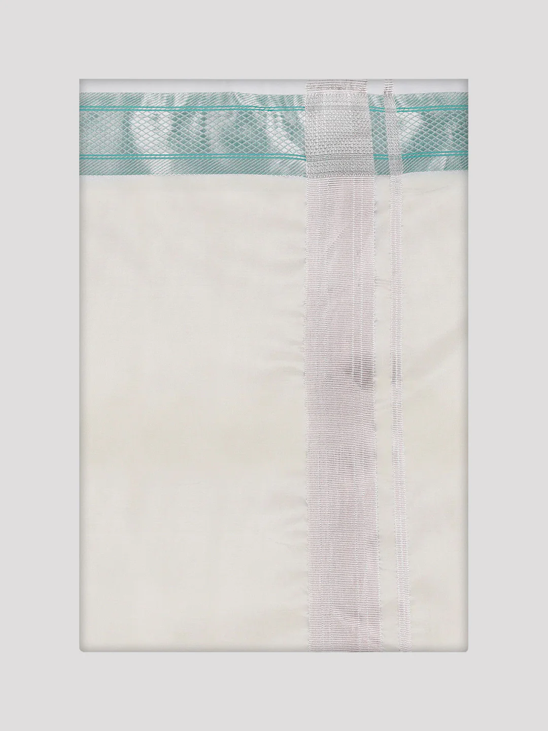 Men's Art Silk Cream Full Sleeves Shirt with Fancy Jari Border Flexi Dhoti Combo Finesse - Image 3