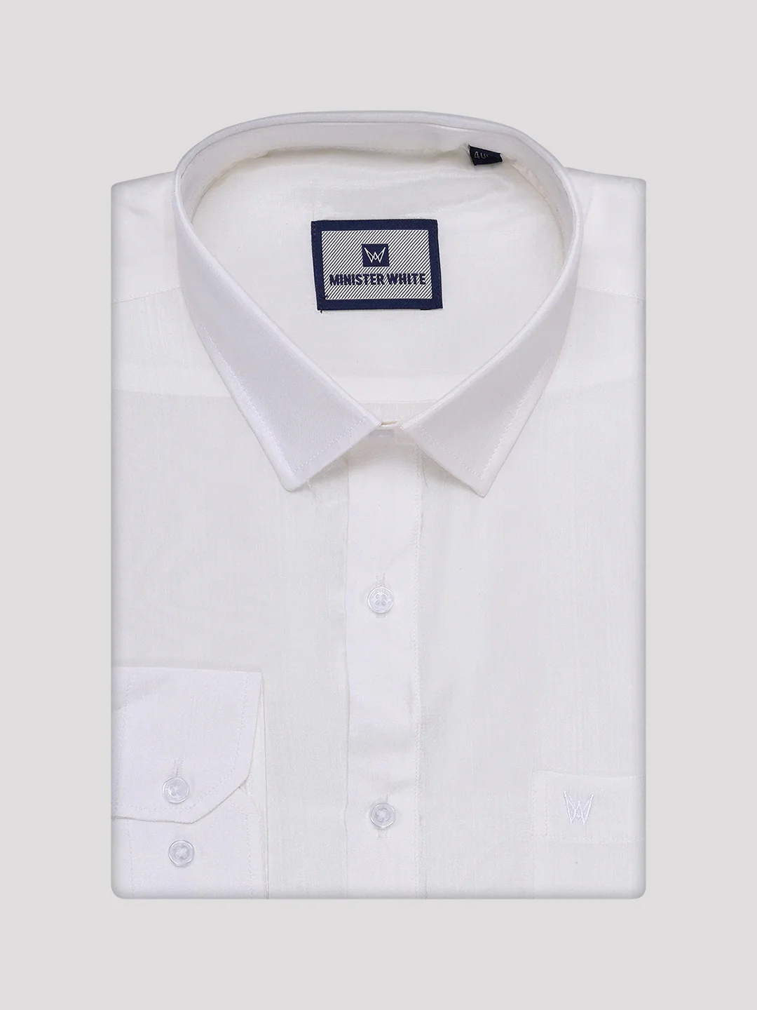 Men's Art Silk Off White Full Sleeves Shirt with Silver Jari Border Dhoti Combo Finesse - Image 7