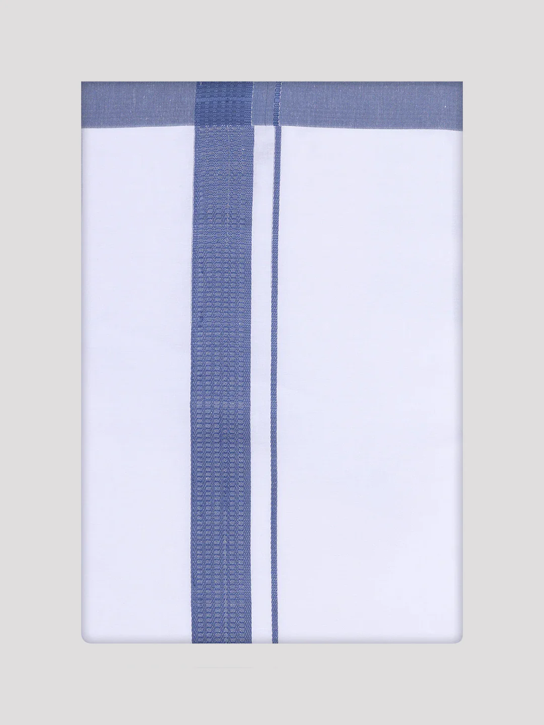 Men's Blue Color Shirt with Matching Border Dhoti Combo Casper - Image 11