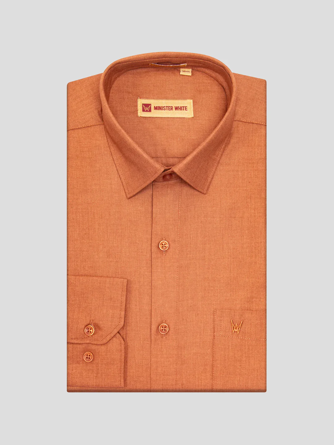 Men's Brown Color Shirt with Matching Fancy Printed Border Dhoti Combo Casper Trends - Image 2