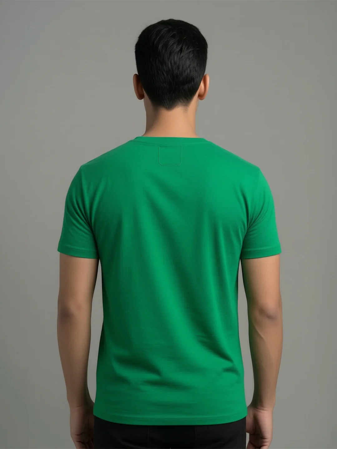 Men's Pista Green Regular Fit V-Neck T-Shirt Caliber - Image 4