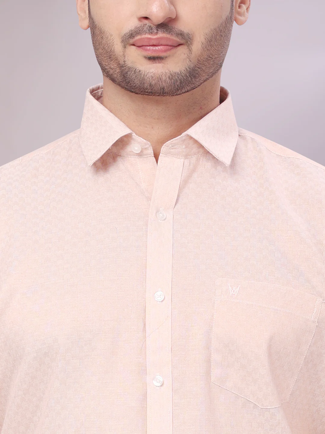 Men's Copper Tissue Jacquard Shirt with Matching Dhoti Combo Zeebra - Image 5
