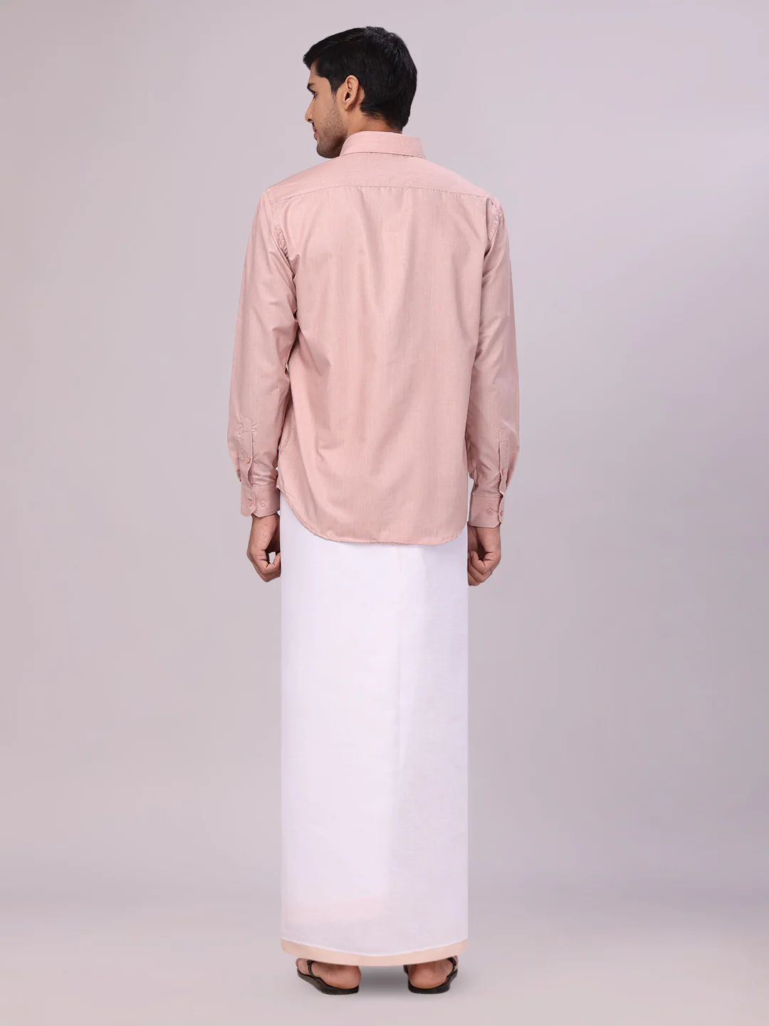 Men's Cotton Beige Matching Shirt and Dhoti Combo Luster - Image 7