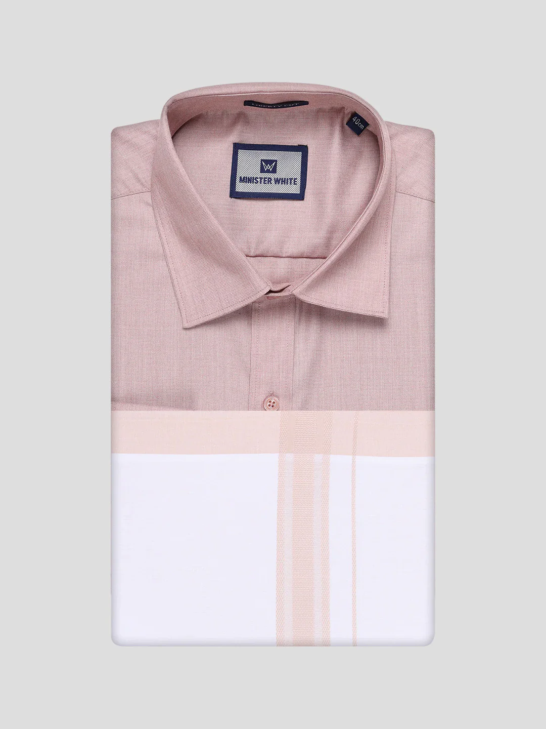 Men's Cotton Beige Matching Shirt and Dhoti Combo Luster - Image 9
