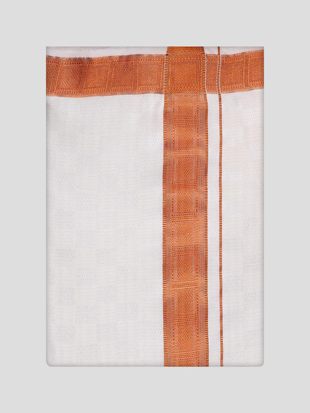 Men's Cotton Brick Shirt and Airtex Matching Border Dhoti Combo Nector - Image 13