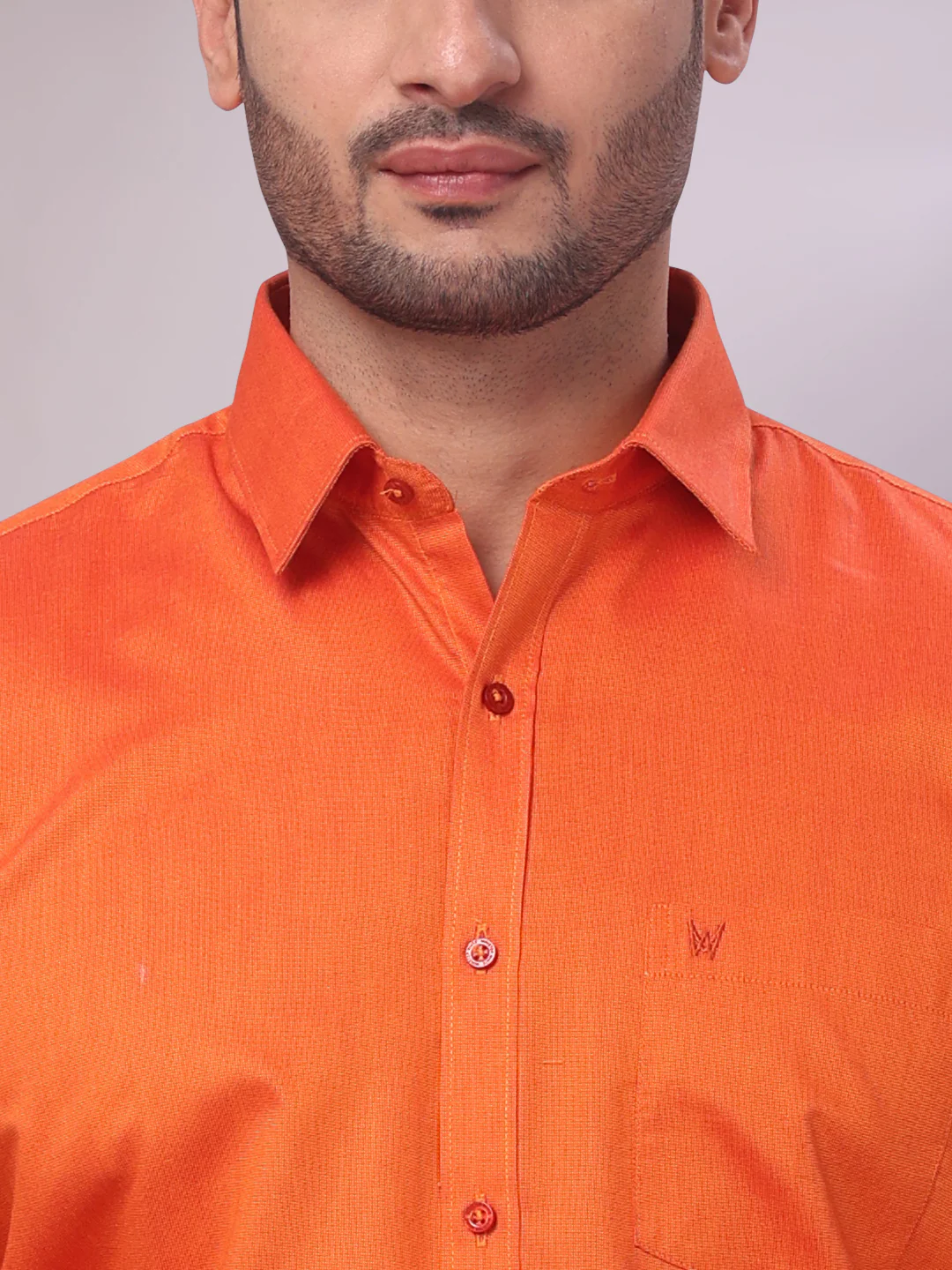 Men's Cotton Brick Shirt and Airtex Matching Border Dhoti Combo Nector - Image 9