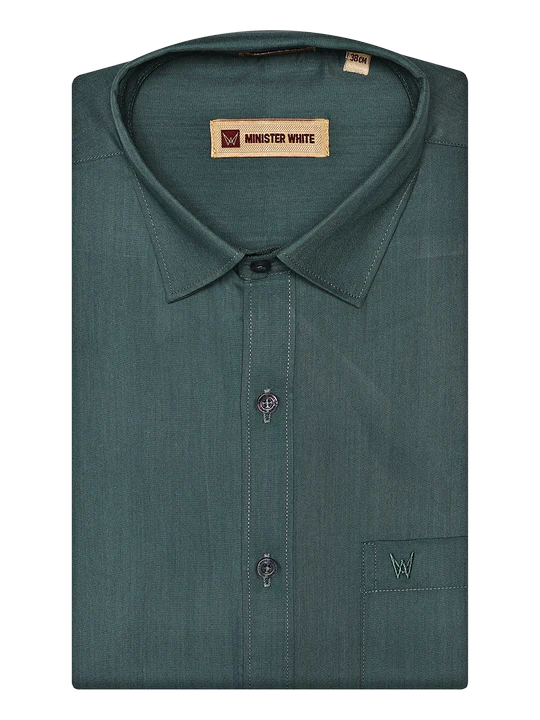 Men's Cotton Green Color Matching Shirt and Dhoti Combo Miracle - Image 3