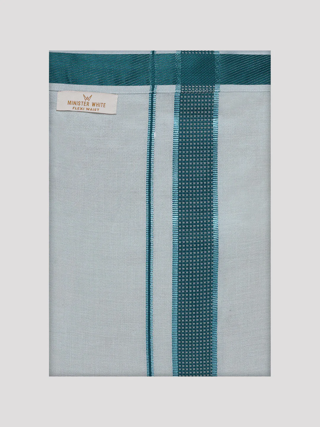 Men's Cotton Green Shirt with Tissue Matching Border Flexi Dhoti Wedding Combo Kandala - Image 9