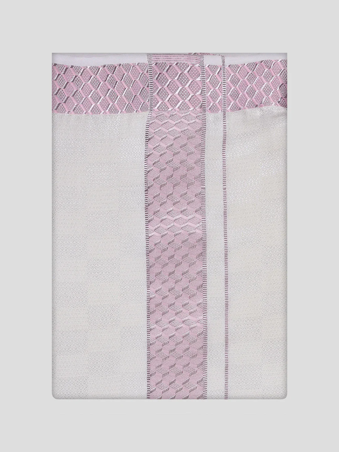 Men's Cotton Light Rose Shirt and Airtex Matching Border Dhoti Combo Nector - Image 13
