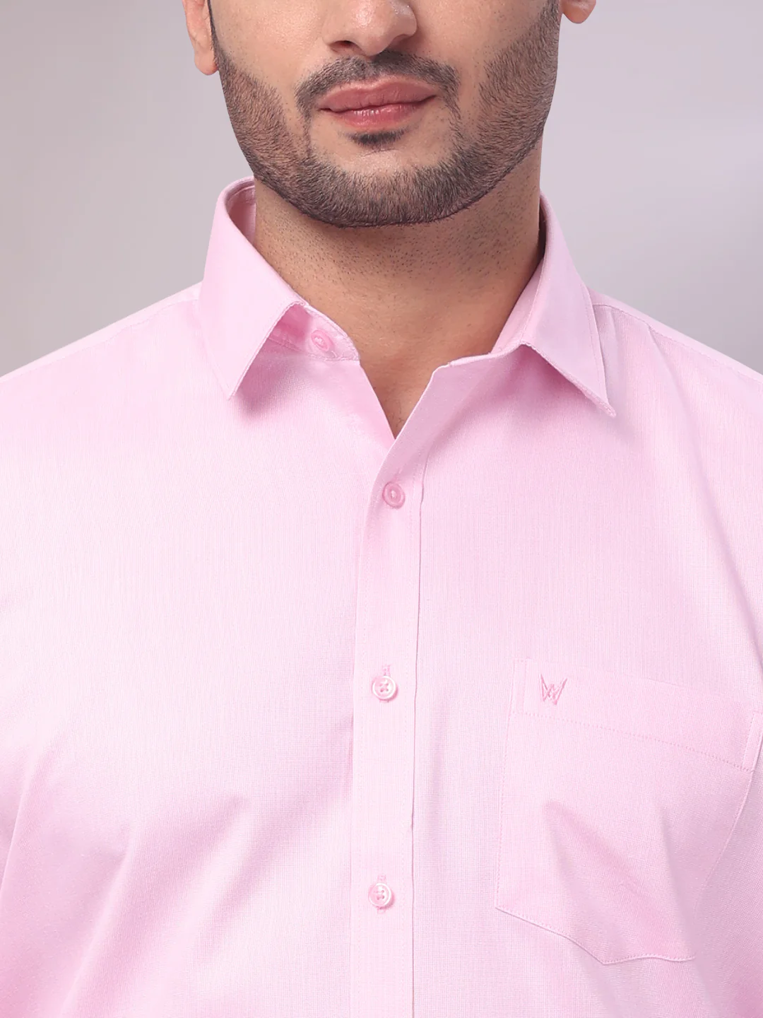 Men's Cotton Light Rose Shirt and Airtex Matching Border Dhoti Combo Nector - Image 9