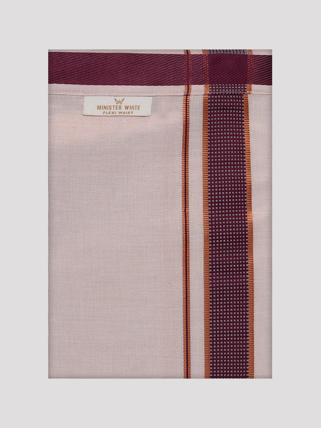 Men's Cotton Maroon Shirt with Tissue Matching Border Flexi Dhoti Wedding Combo Kandala - Image 10