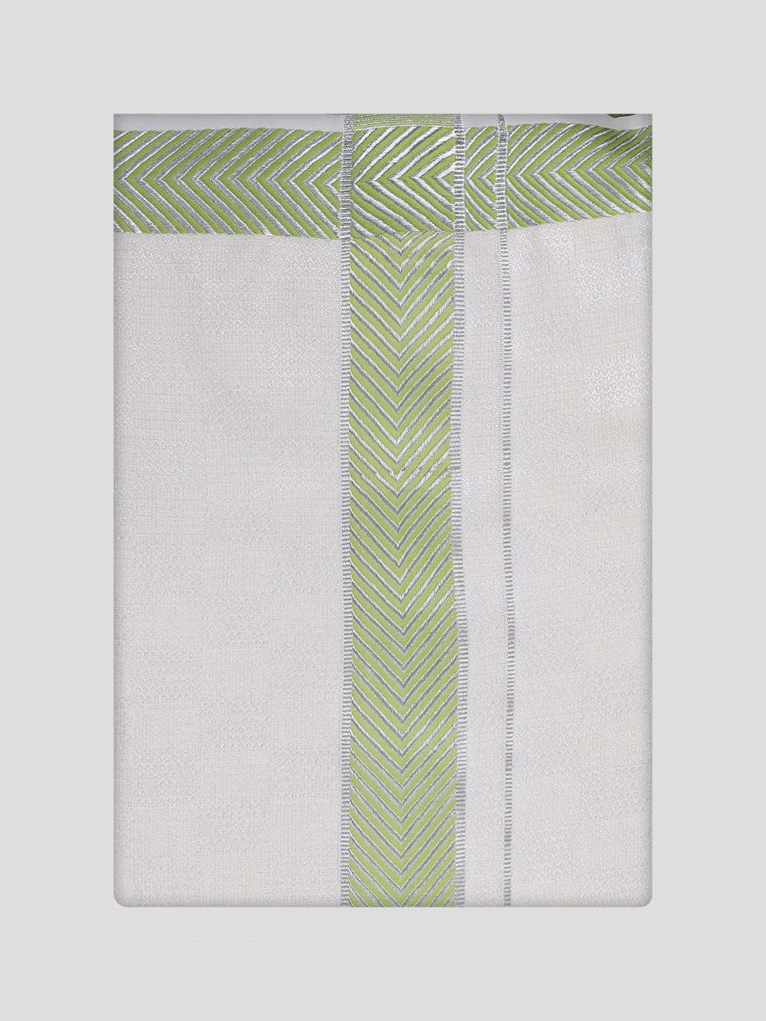 Men Cotton Parrot Green Shirt and Airtex Matching Border Dhoti Combo Nector - Image 14