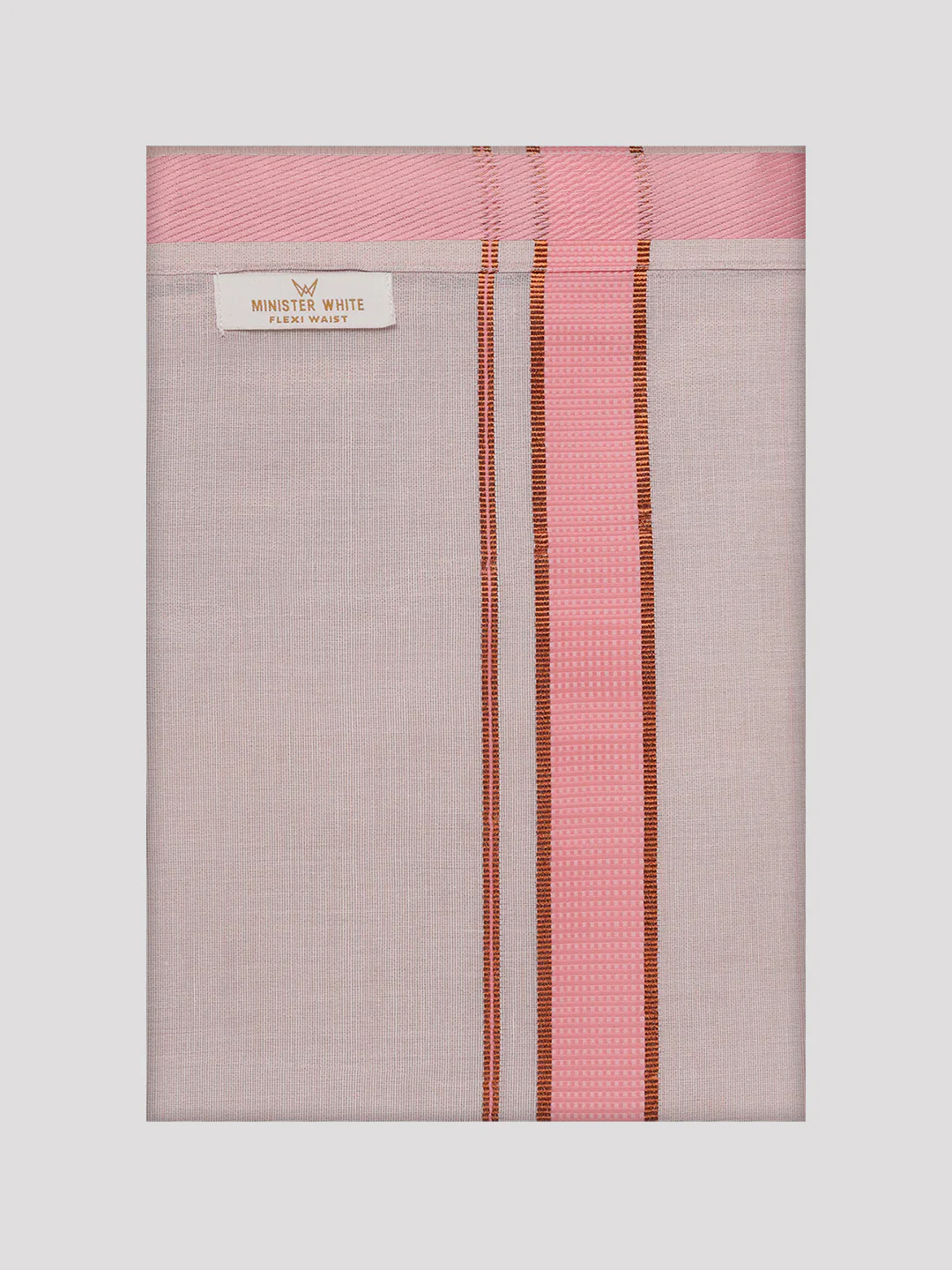 Men's Cotton Pink Shirt with Tissue Matching Border Flexi Dhoti Wedding Combo Kandala - Image 9