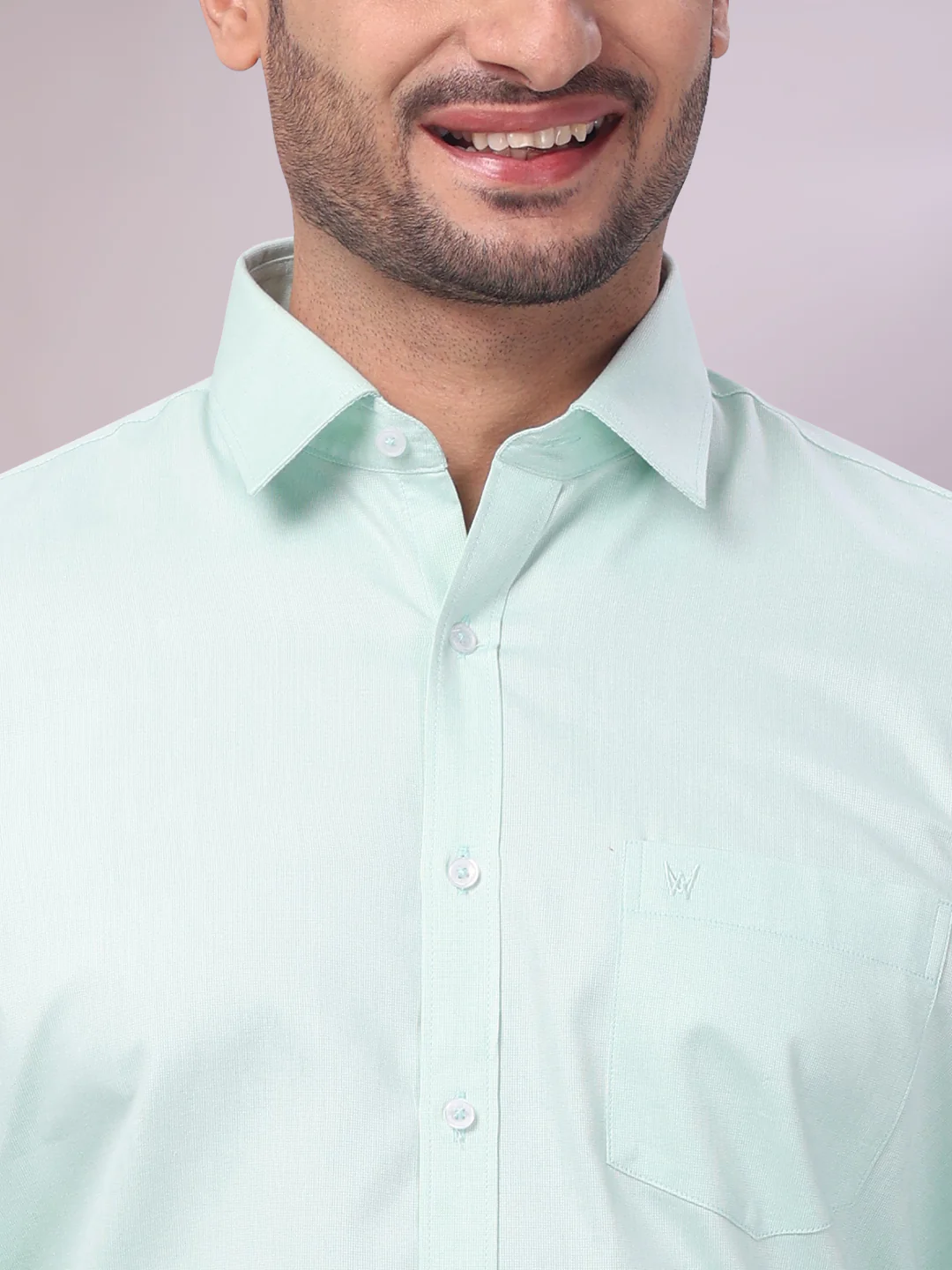Men's Cotton Sea Green Shirt and Airtex Matching Border Dhoti Combo Nector - Image 9