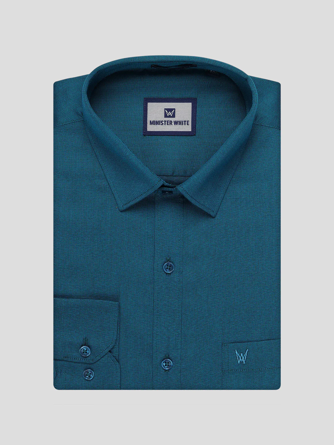 Men's Cotton Steel Blue Shirt and Airtex Matching Border Dhoti Combo Nector - Image 12