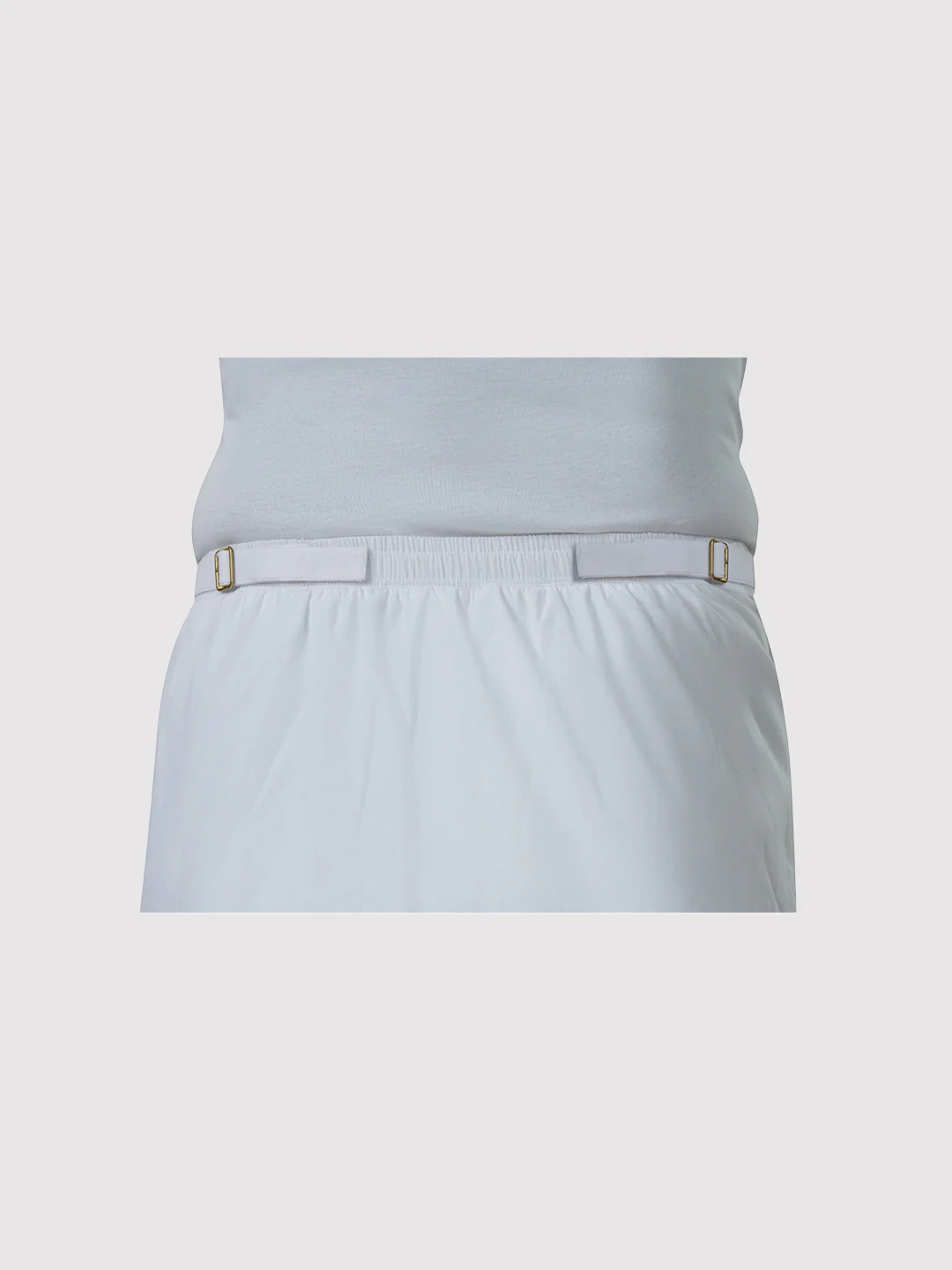 Men's Easy to Wear Flexi 2.0 White Gold Jari Side Gurkha Dhoti with Pocket - Image 4