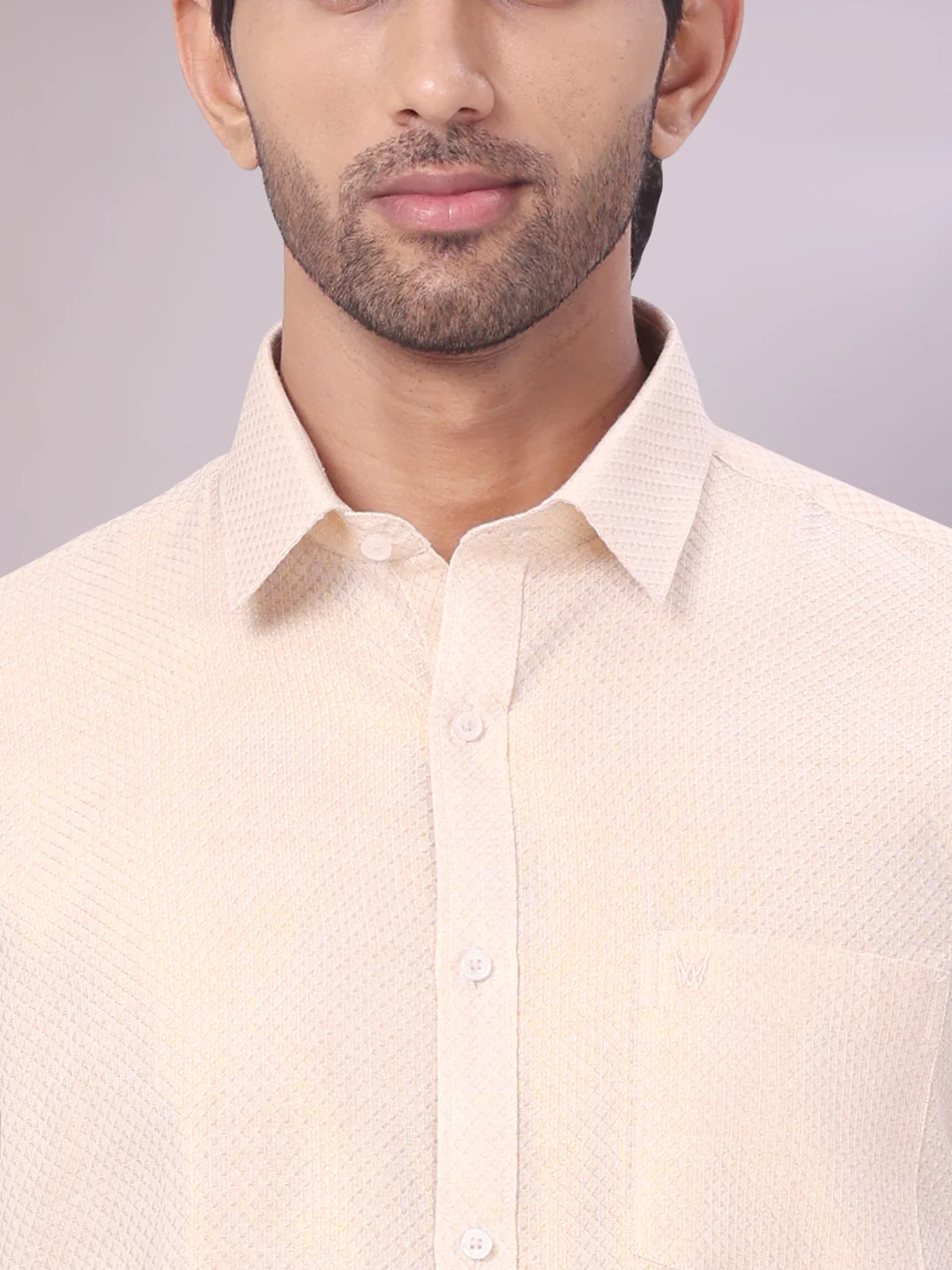 Men's Gold Tissue Jacquard Shirt with Matching Dhoti Combo Zeus - Image 5