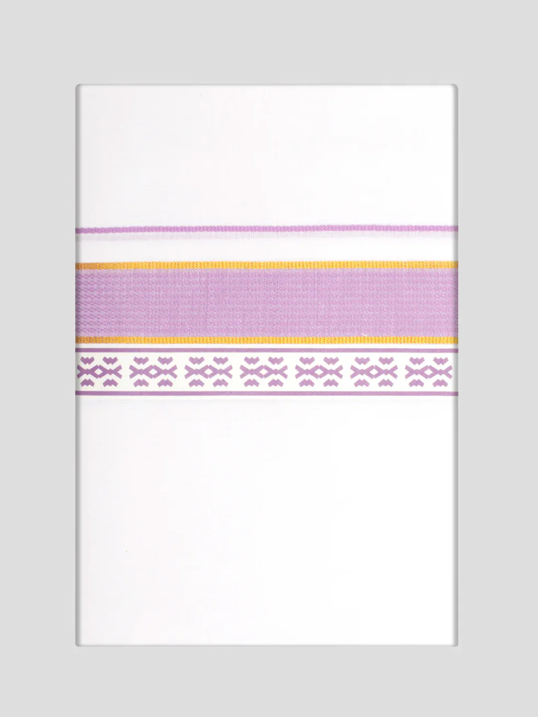 Men's Light Purple Color Shirt with Matching Fancy Printed Border Dhoti Combo Casper Trends - Image 3