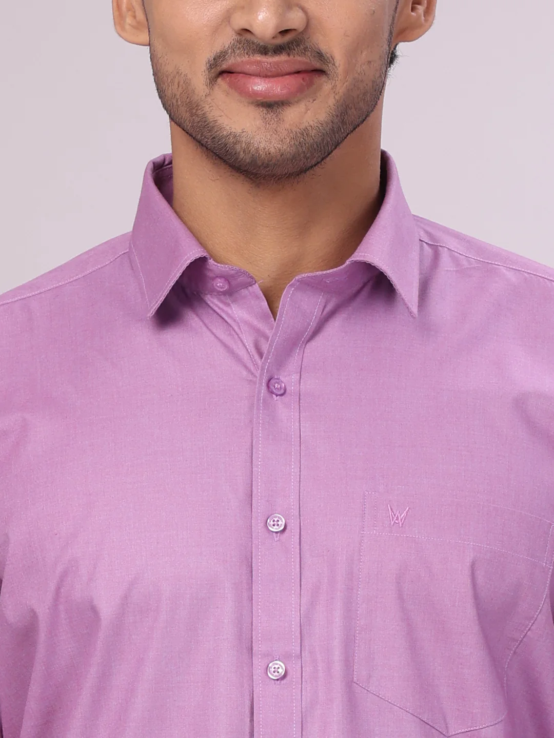 Men's Light Purple Shirt with Matching Border Flexi Dhoti Combo Casper Flexi - Image 6