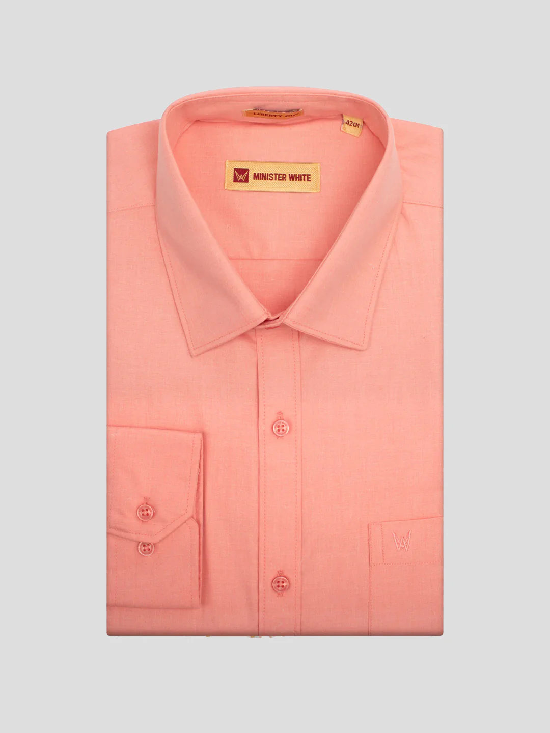 Men's Peach Color Shirt with Matching Fancy Printed Border Dhoti Combo Casper Trends - Image 2