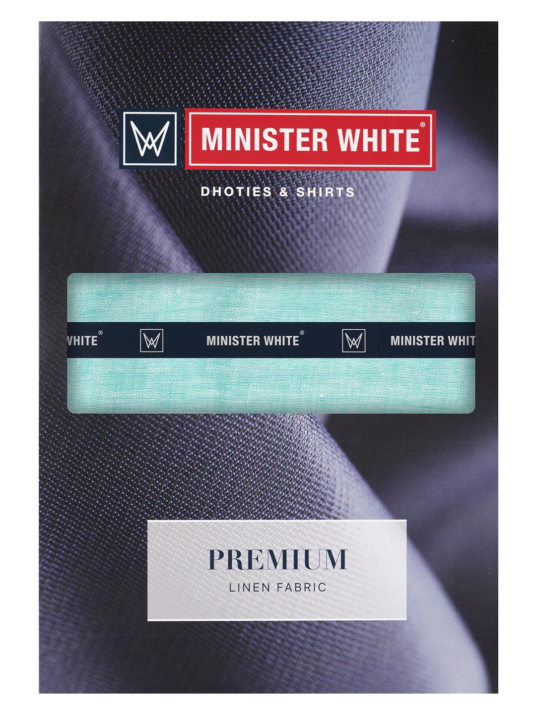 Men's Plain Pure Linen Aqua Blue Color Shirt Fabric - Trivoli Linen - Image 3