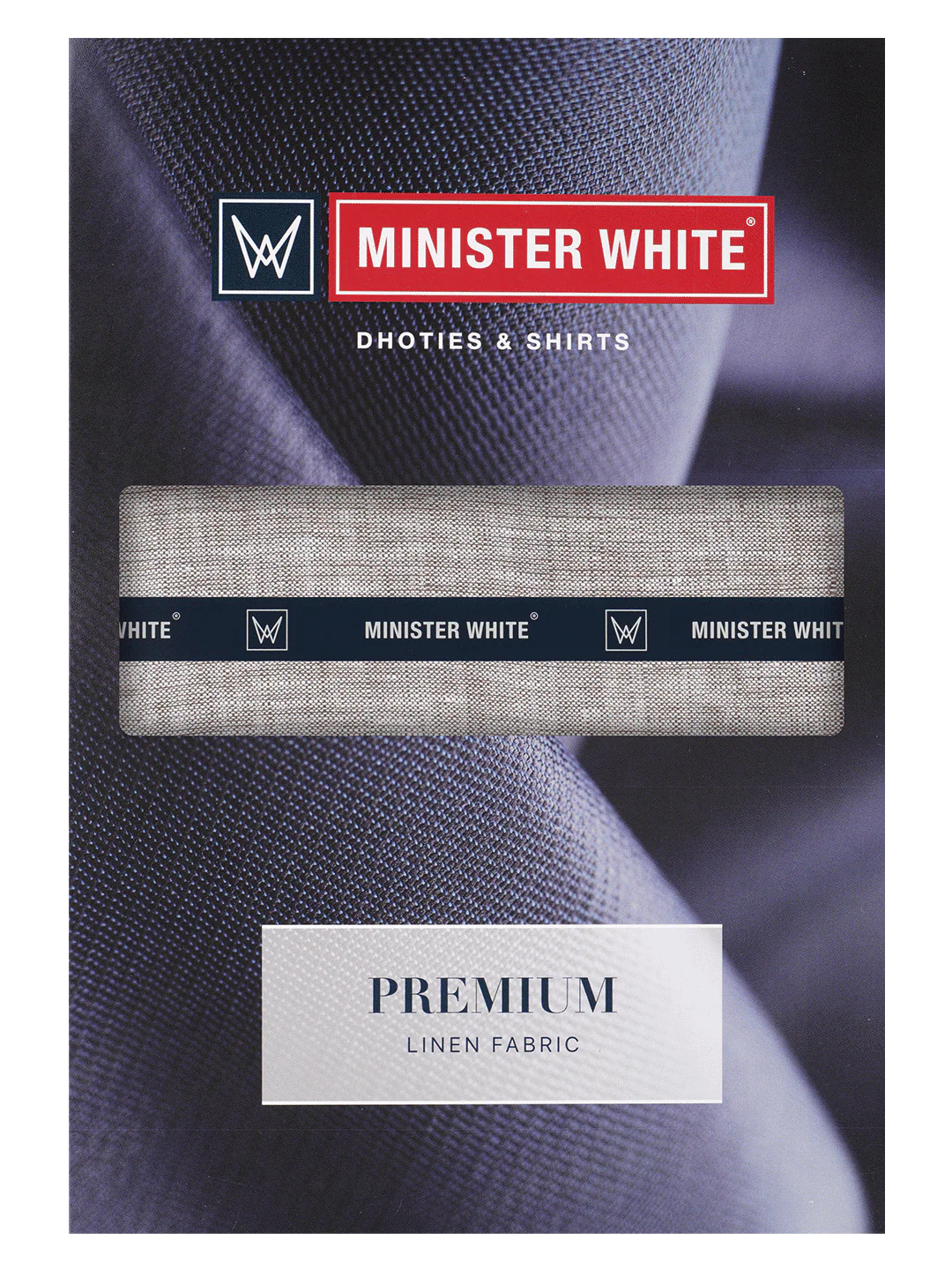 Men's Plain Pure Linen Light Grey Color Shirt Fabric - Trivoli Linen - Image 3