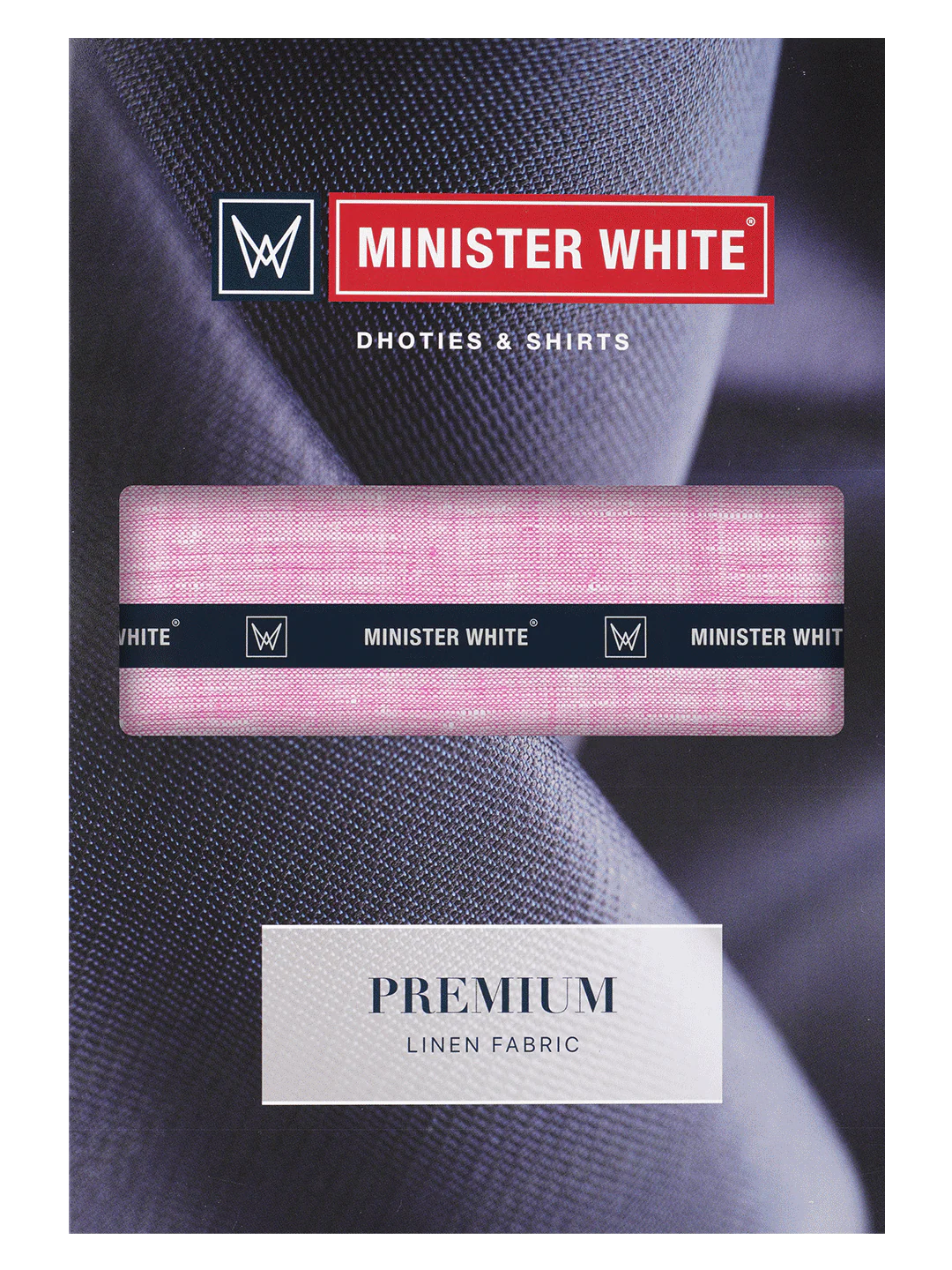Men's Plain Pure Linen Pink Color Shirt Fabric - Trivoli Linen - Image 3