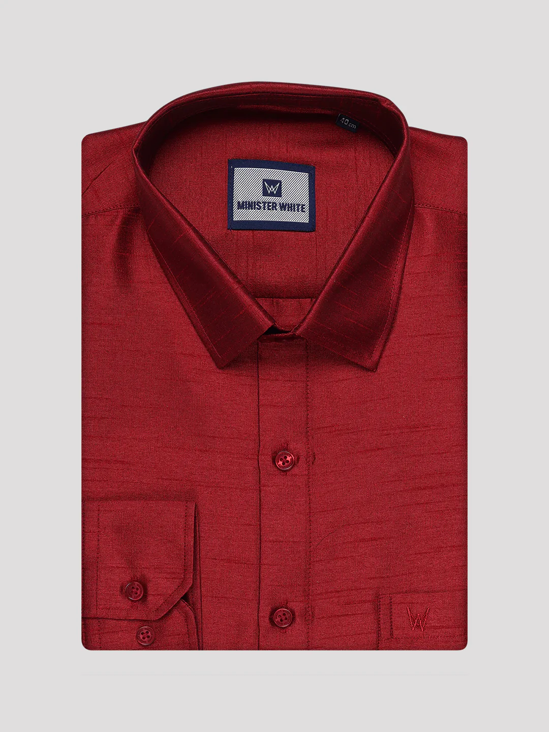 Men's Red Dupion Satin Color Shirt with Matching Border Flexi Dhoti Combo Gora Flexi - Image 8