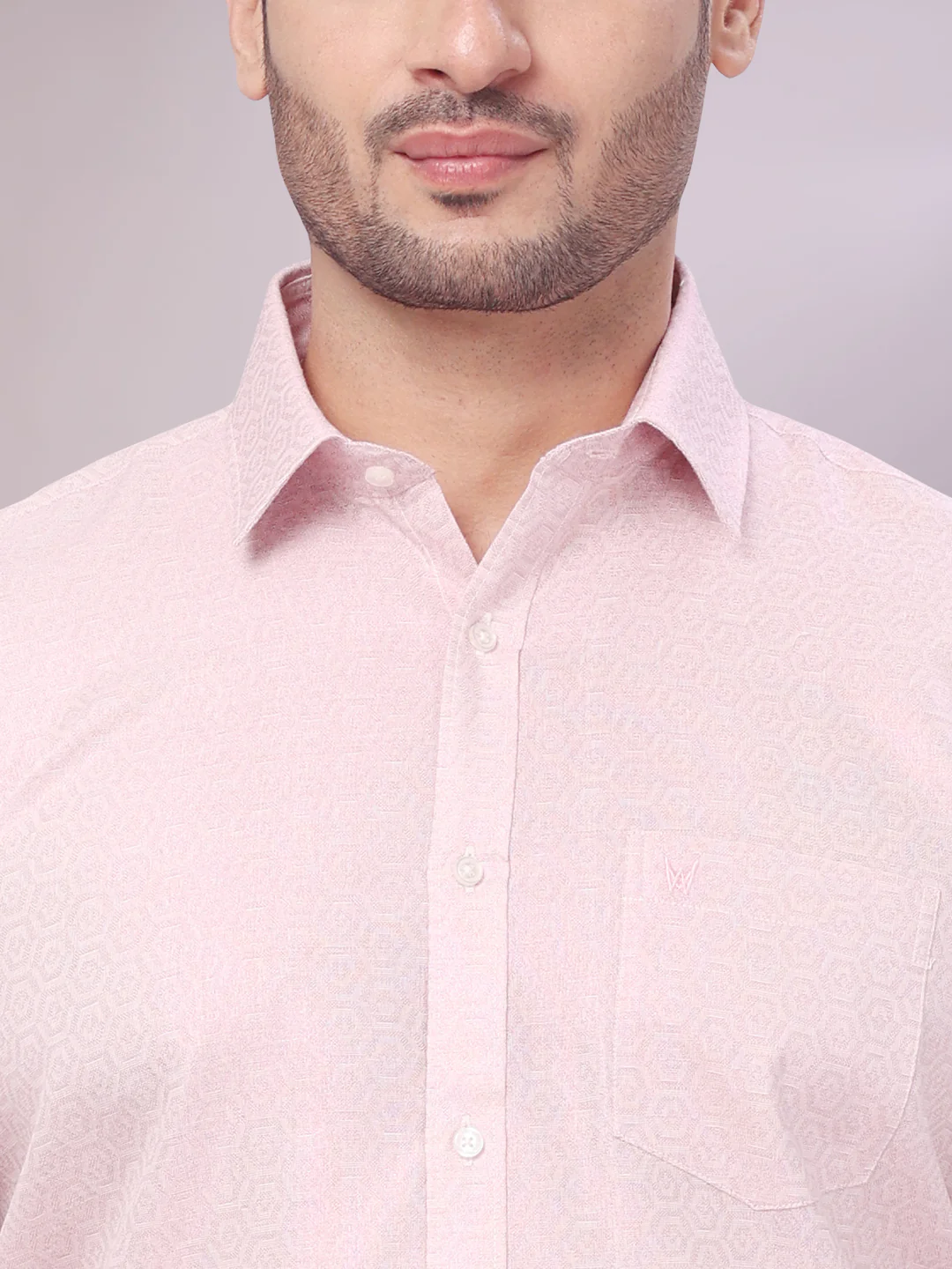 Men's Rose Tissue Jacquard Shirt with Matching Dhoti Combo Zeebra - Image 5